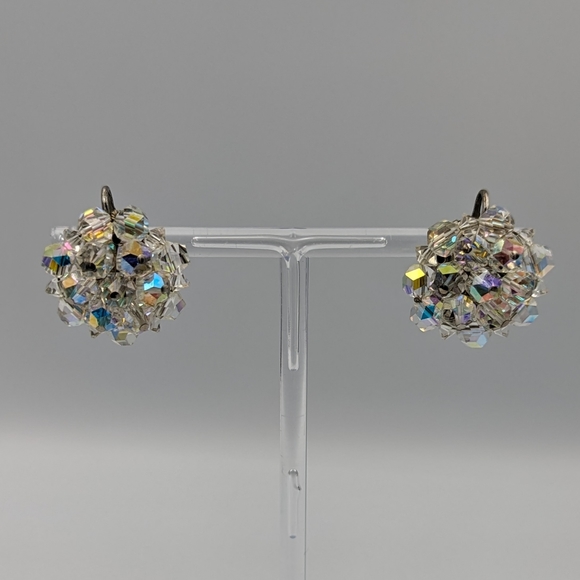 Sparkly Vintage Four piece set of Aurora Borealis Glass Beaded jewelry - Picture 7 of 16